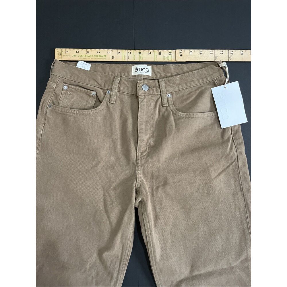 Etica Women's Jeans Sz 29 NWT Marlowe Slim Boyfriend Petrified Oak Cotton Blend - Picture 5 of 10